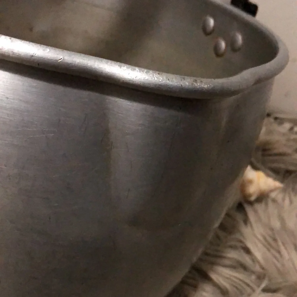 Vntg Metal “Jelly”Pot With Handle-Used Condition-9.5in diameter x 6.5 deep